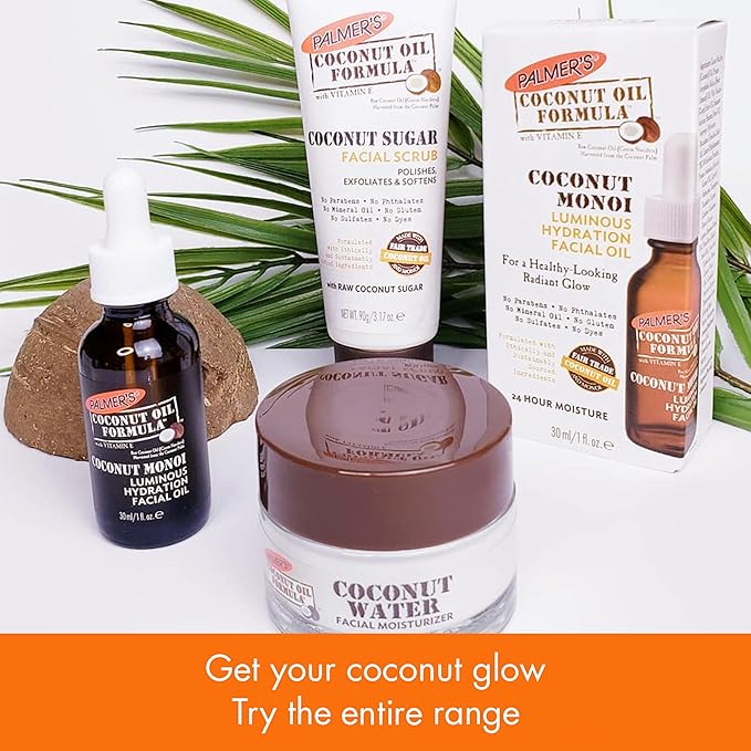 Palmer's Coconut Oil Formula Coconut Monoi Luminous Hydration Facial Oil, 1 Ounce