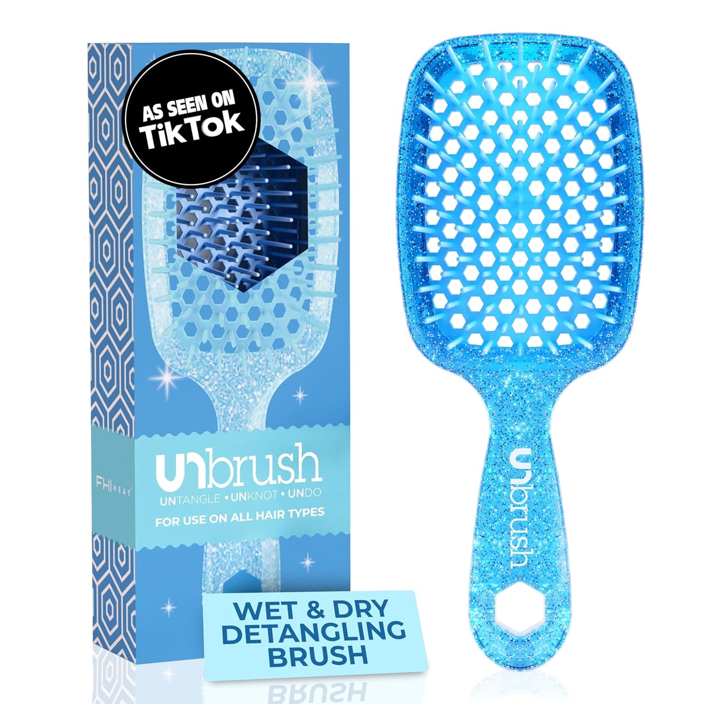 FHI Heat UNbrush Detangling Brush | Pain-Free for All Hair Types | Lightweight & Durable