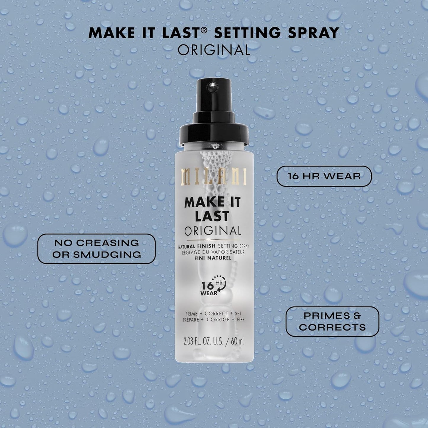 Milani Dewy Setting Spray & Primer | Hydrating Makeup Finish | 2 Pack