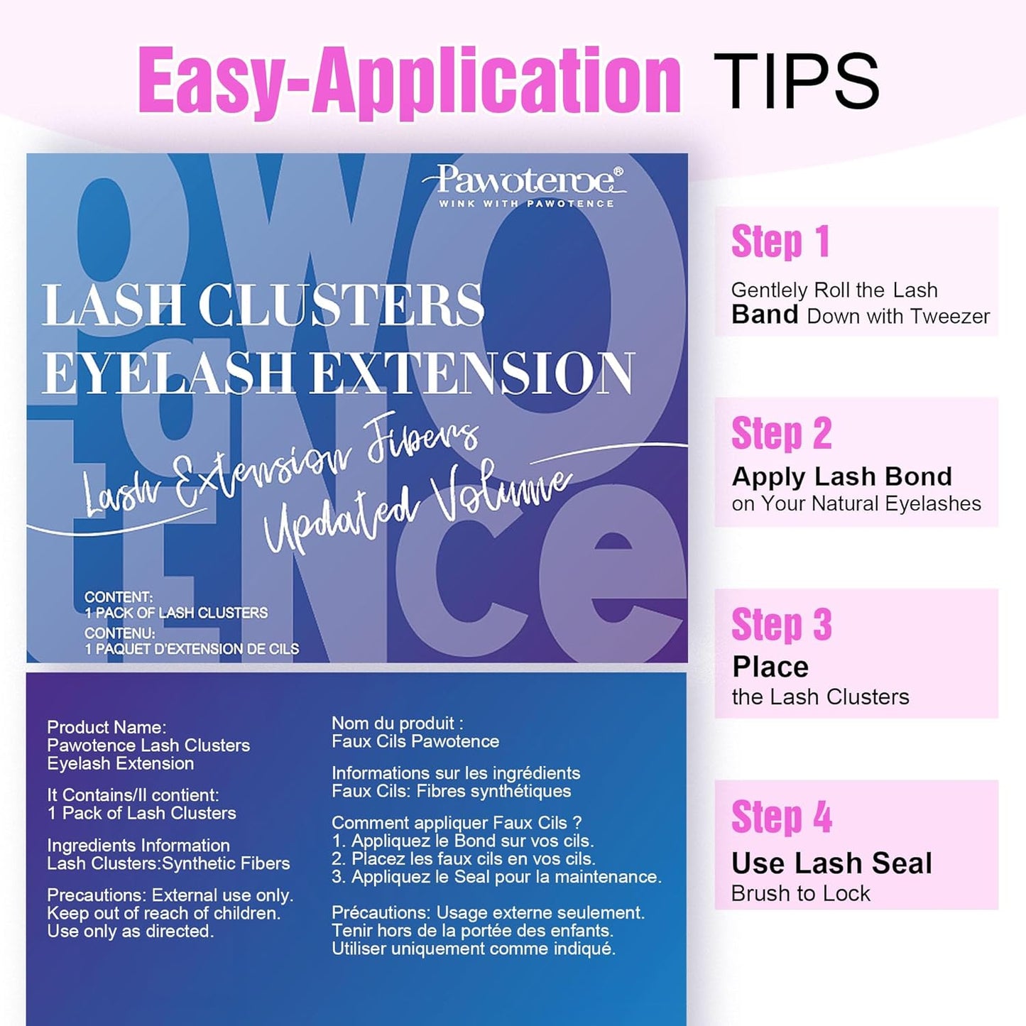 Pawotence 168pcs Wispy Lash Extension Kit | 9-12mm Natural Individual Lashes