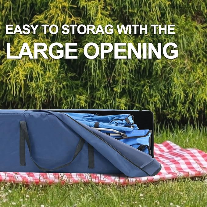 BESTHLS Camping Chair Replacement Bag, 39 Inch Extra Large Zippered Cot Bag, Waterproof Foldable Carrying Case with Handle Strap, Large Mouth fits Most Cots & Chairs for Travel Outdoor 2Pack