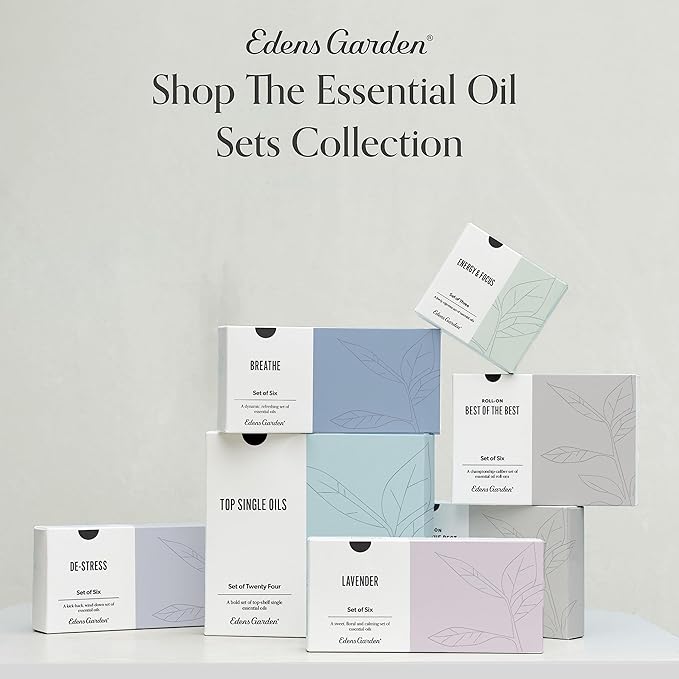 Edens Garden Essential Oils Good Mood 6 Set – 100% Pure Therapeutic Grade, Undiluted Aromatherapy Blends For Calm, Relaxation & Stress Relief Oil – Ideal For Self-Care, Diffusers & Home, 10 ml/ 6 Pack