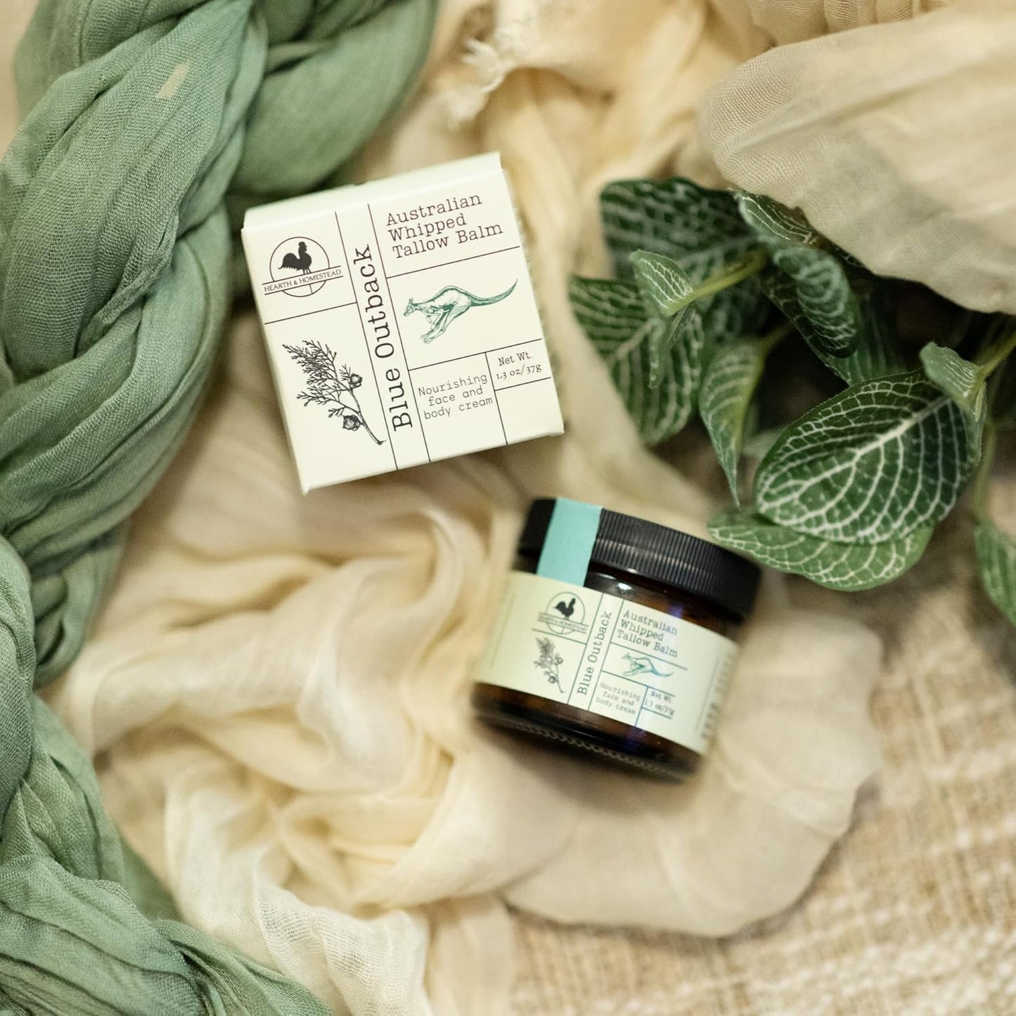 Organic Lavender Peppermint Whipped Tallow Balm | Handmade Body Butter - 1.3 Oz