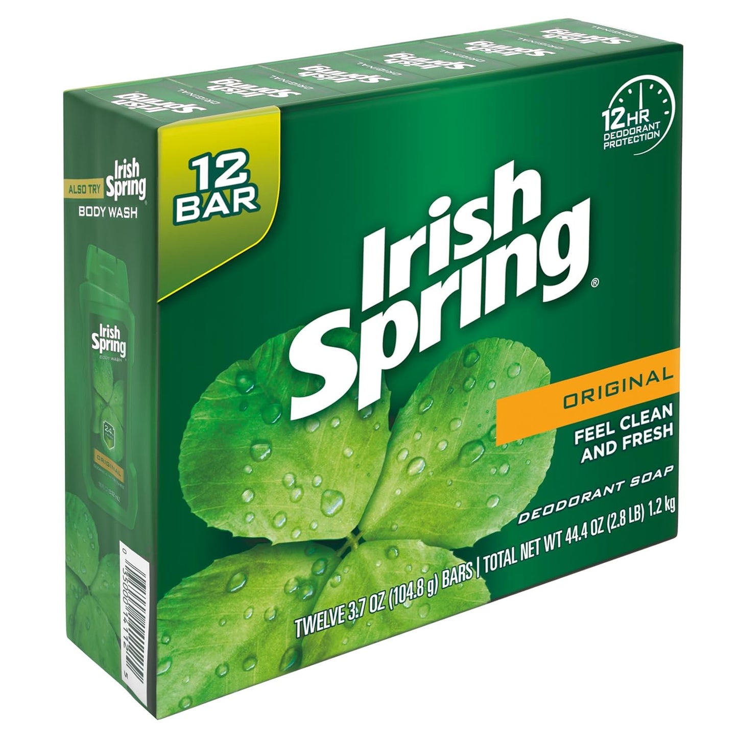 Irish Spring Men's Exfoliating Bar Soap | Fresh & Clean | 24 Pack | 3.7 Oz
