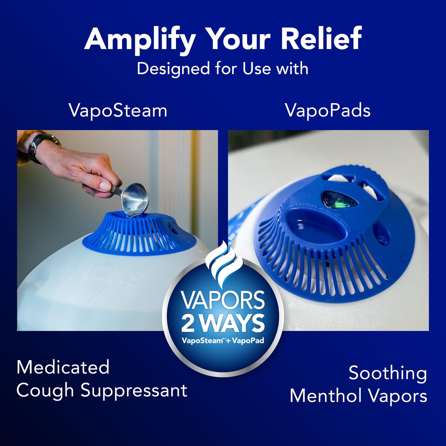 Vicks Warm Steam Vaporizer, Small to Medium Rooms, 1.5 Gallon Tank – Warm Mist Humidifier for Baby and Kids Rooms with Night Light, Works with Vicks VapoPads and VapoSteam