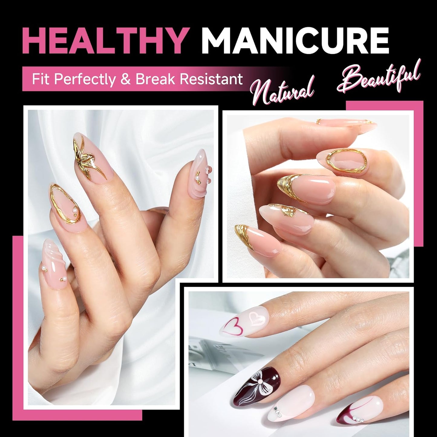 504Pcs Matte Soft Gel Toe Nail Tips | Full Cover for DIY Nail Extensions