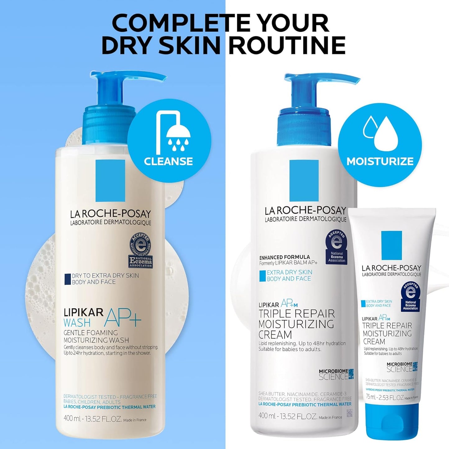 La Roche-Posay Lipikar AP+ Moisturizing Cream | Shea Butter & Niacinamide | For Dry, Sensitive Skin