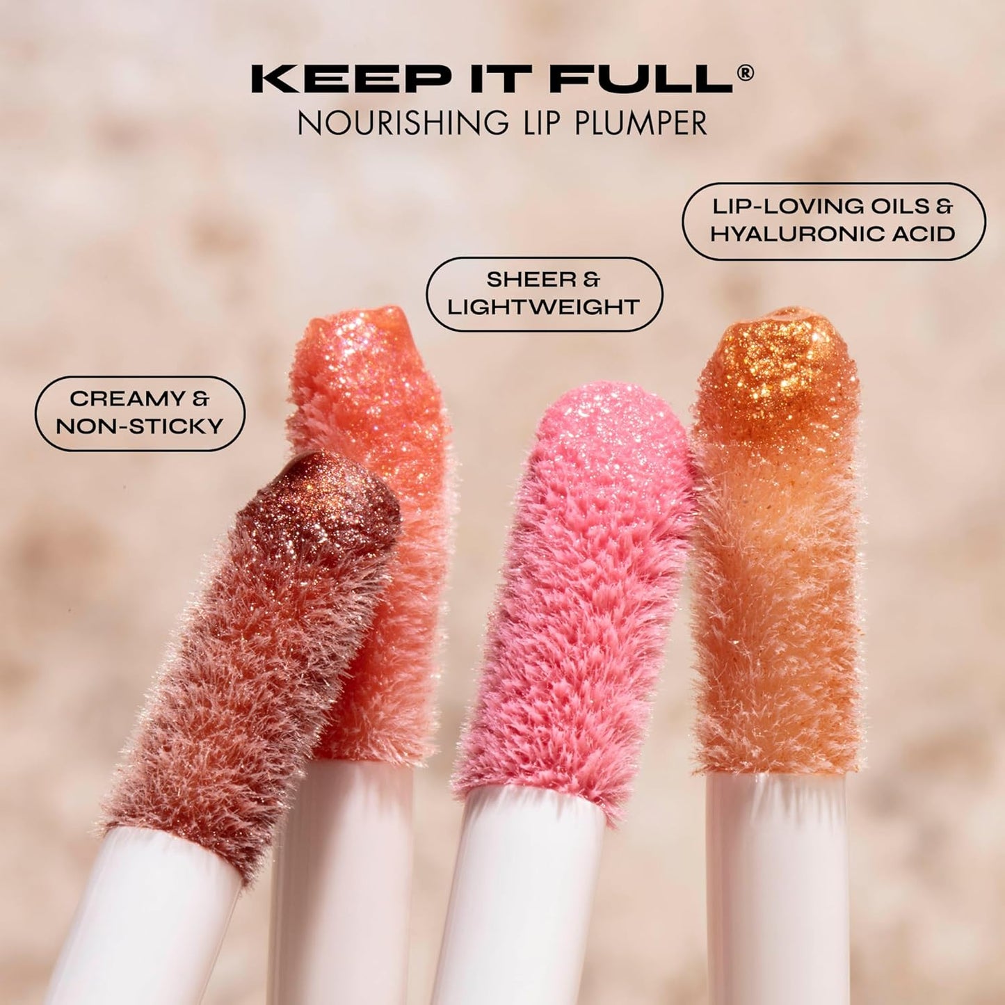 Milani Lip Gloss, Keep It Full Nourishing Lip Plumper with Hyaluronic Acid & Peptides for Soft, Fuller-Looking Lips (0.13 Fl. Oz.) Moonlight