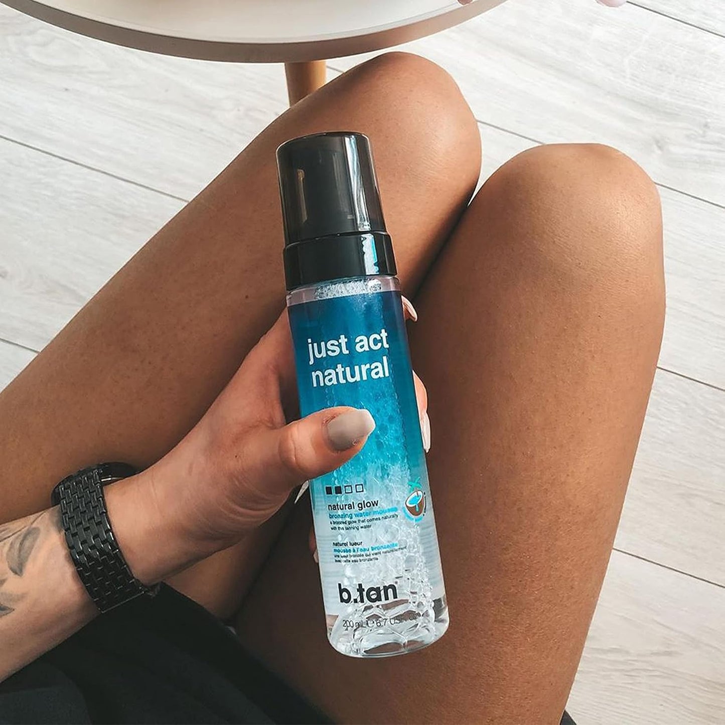 Clear Self Tanner Bronzing Water Foam – Best 1-Hour Sunless Tanning Mousse | Dark, Transfer-Free, 6.7 Fl Oz