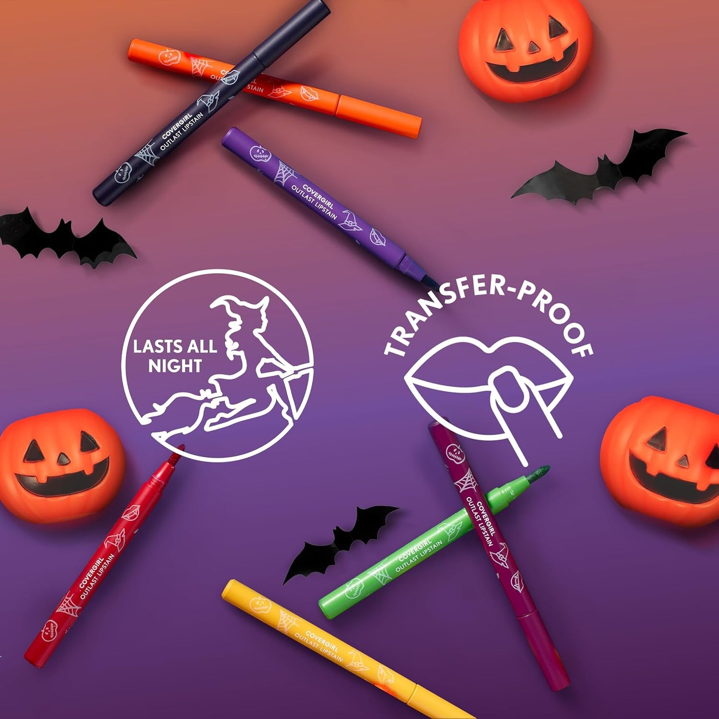 Covergirl Fangtastic Lipstain | Halloween Limited Edition | Transfer-Proof, 0.05oz