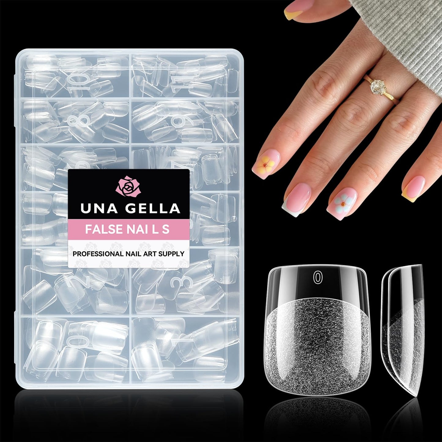 Extra Short Square Fake Nails | 216pcs Gel Tips | Full Cover Acrylic for DIY