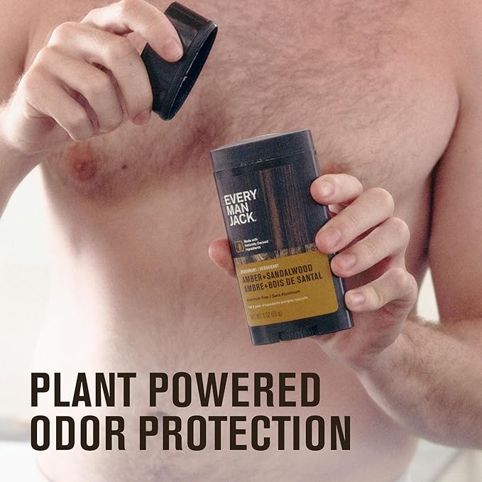 Every Man Jack Citrus + Eucalyptus Men’s Deodorant - Stay Fresh with Aluminum Free Deodorant For all Skin Types - Odor Crushing, Long Lasting, with Naturally Derived Ingredients - 3oz (2 Pack)