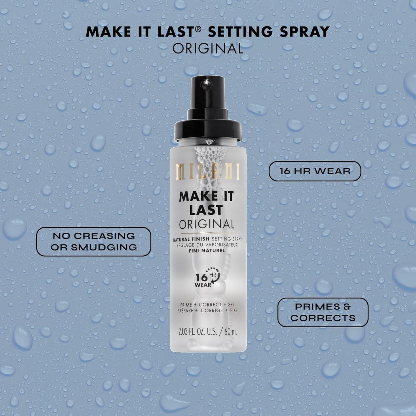 Milani Dewy Setting Spray & Primer | Hydrating Makeup Finish | 2 Pack