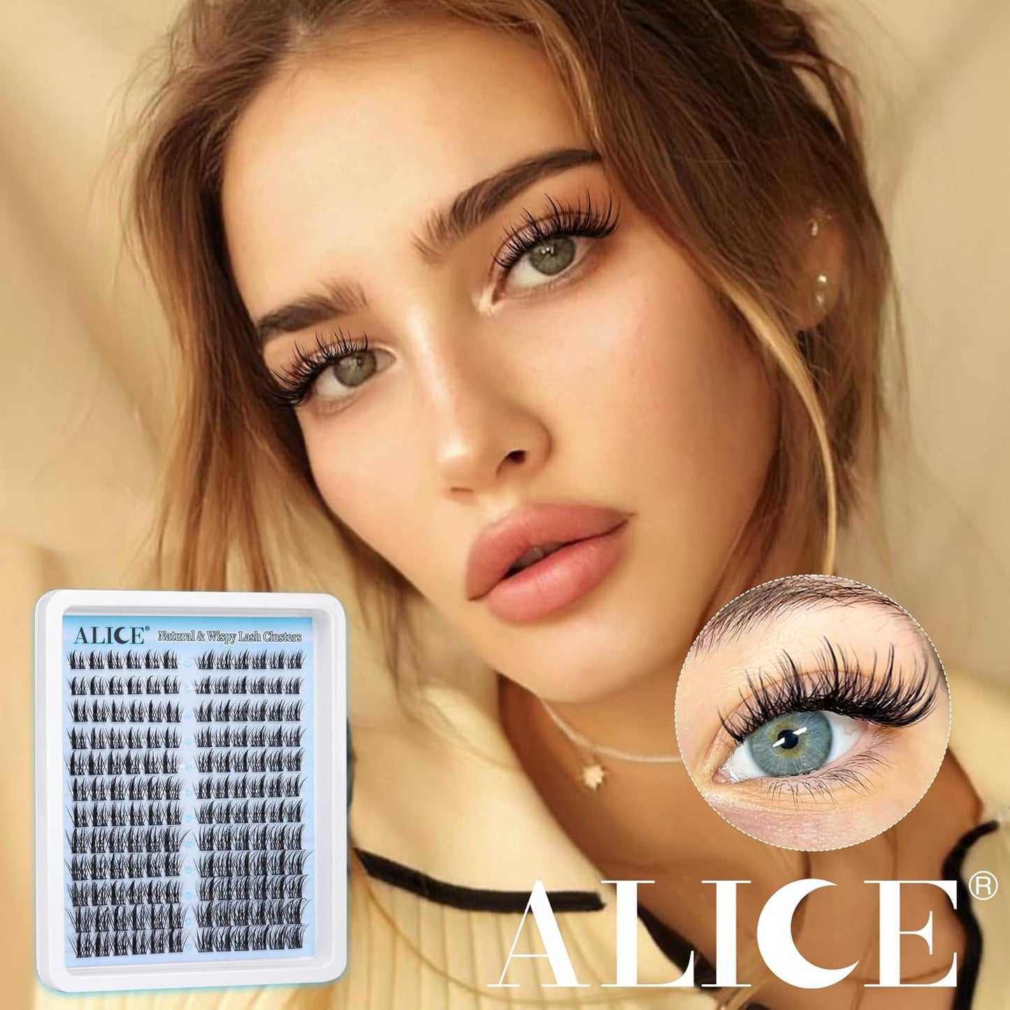 ALICE Wispy Lash Clusters | 168 Pcs | 10-18mm Natural Volume Extensions