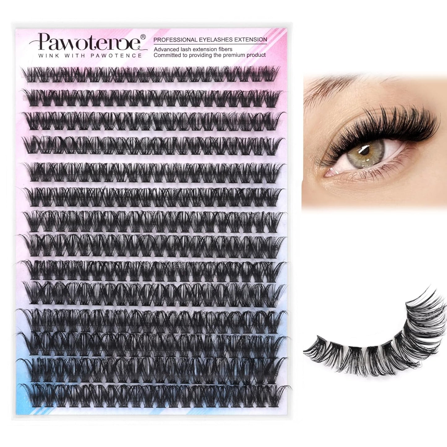 80D Mink Lash Clusters | 240pcs Individual Eyelash Extensions 10-20mm