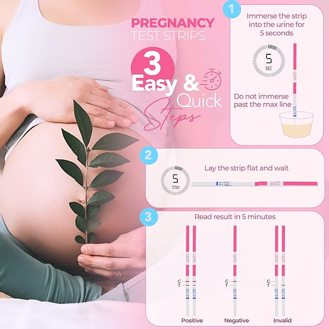 Clinical Guard 25 Ovulation Test Strips and 5 Pregnancy Test Strip Fertility Kit and Early Pregnancy Detection OPK LH HCG Combo Pack