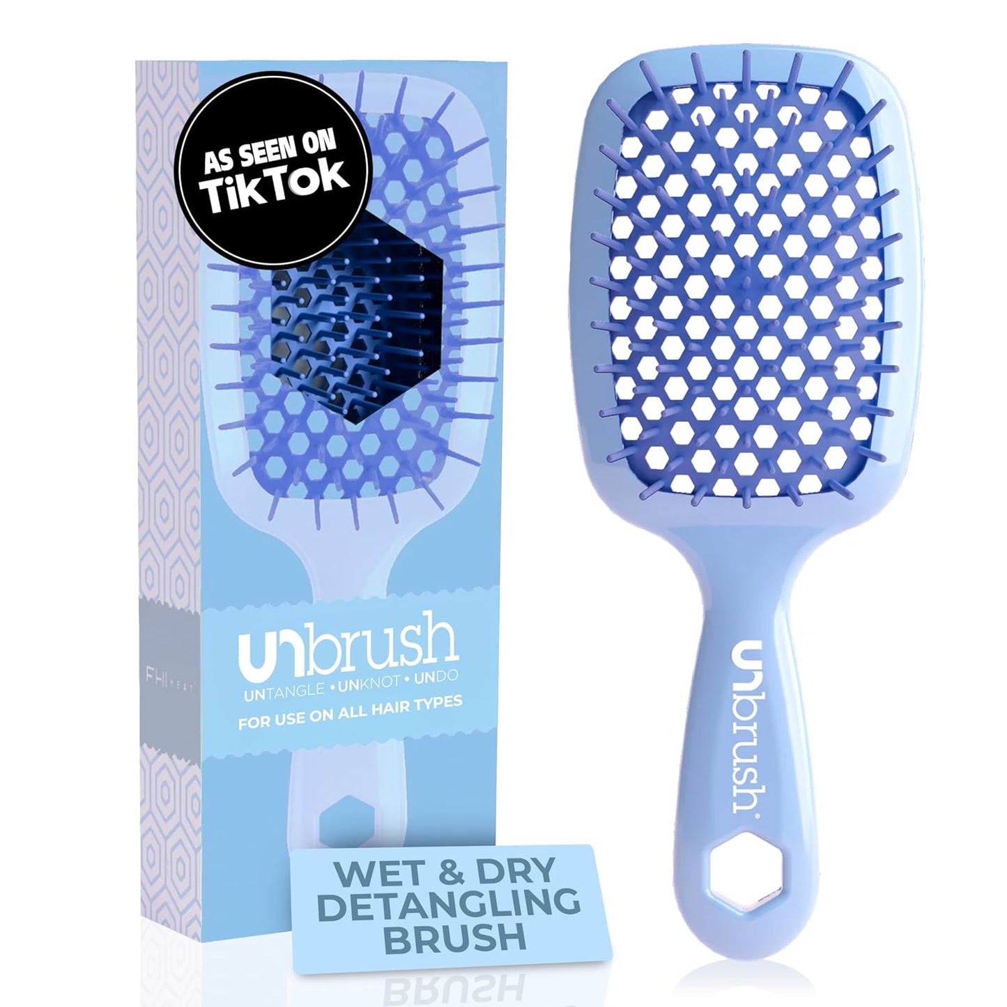 FHI Heat UNbrush Detangling Brush | Pain-Free for All Hair Types | Lightweight & Anti-Static