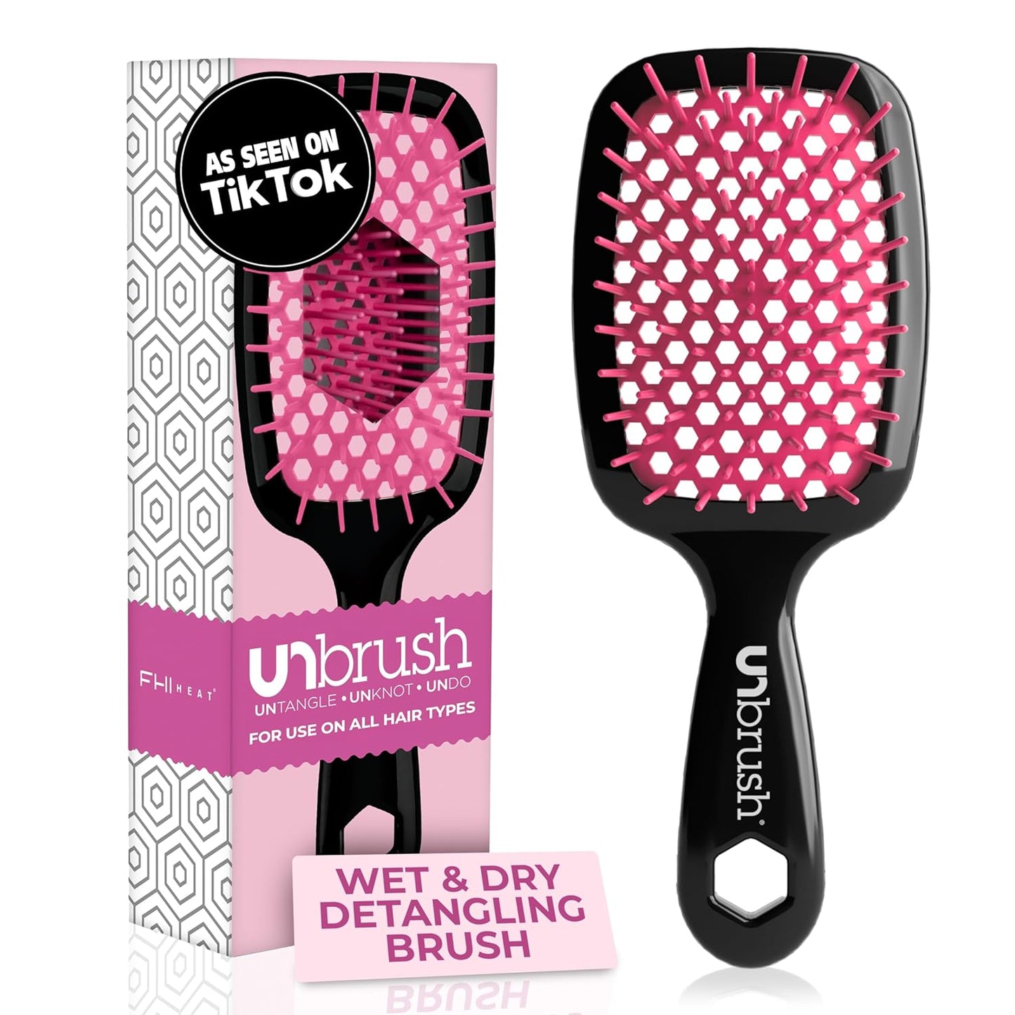 FHI Heat UNbrush Detangling Brush | Pain-Free for Wet & Dry Hair Types