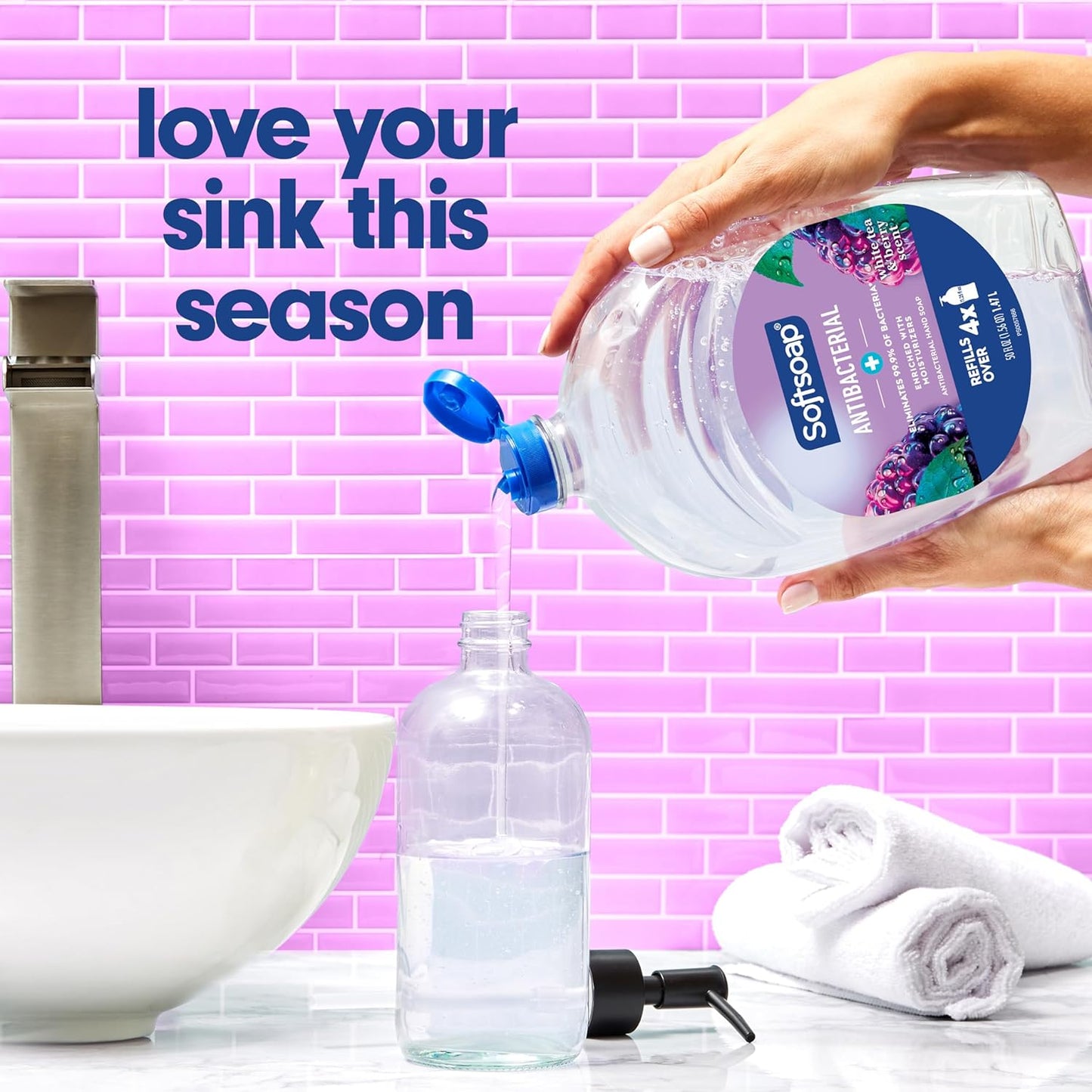 Antibacterial Soap Refill 50 Oz | Crisp Clean Scent | Pack of 2
