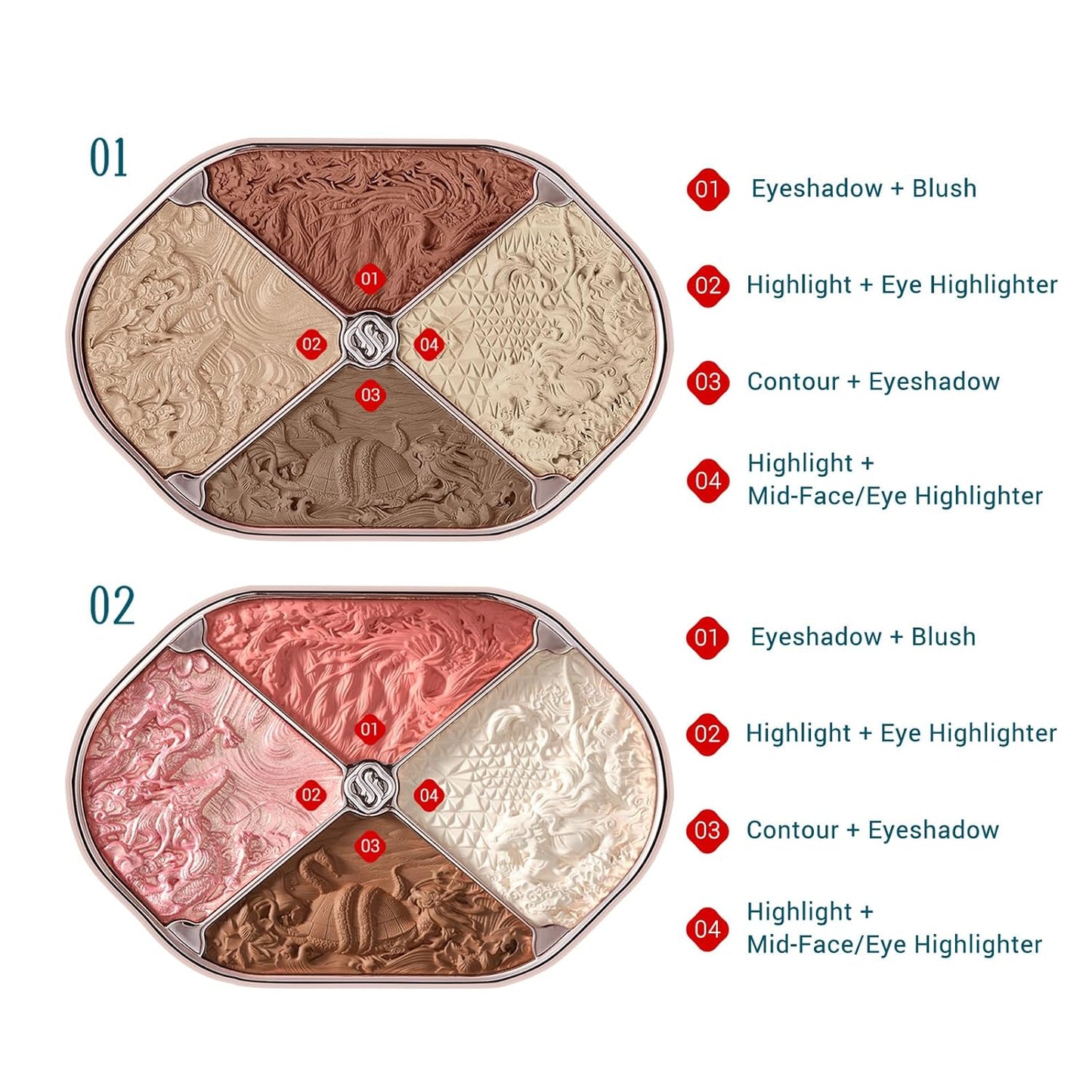 FLORASIS Eastern Beasts Sculpting Makeup Palette 02