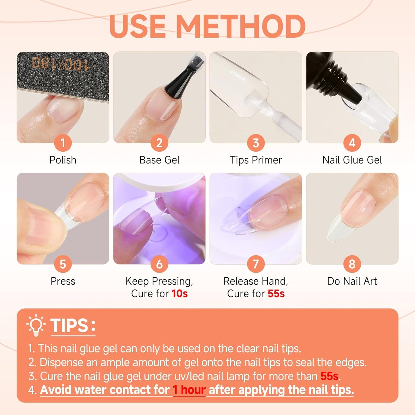 Solid Nail Glue Gel – 15ml Super Strong Adhesive for Acrylic & Press-On Nails