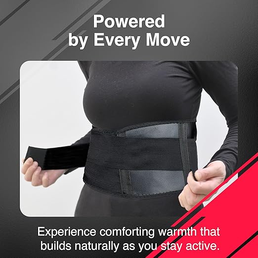 Waist Belt - Lower Back Support Belt, Adjustable Non-Electric Belt for Back Pain Relief, Muscle Tension & Cramps - Breathable and Wearable Waist Heating Pad Belt