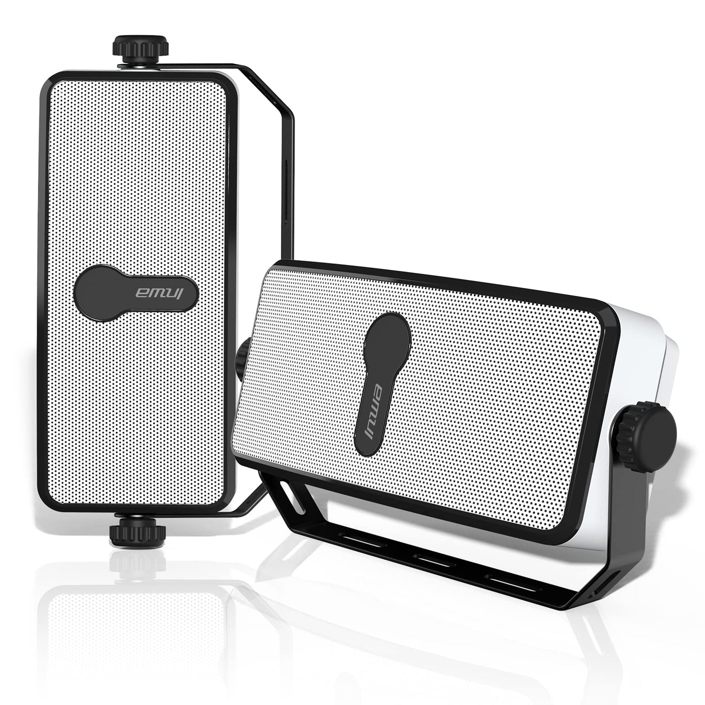 Inwa Bluetooth Outdoor Speaker, IPX5 Waterproof Wall Mount Speaker, Wireless Sync Up to 100 Speakers, Connect Seamlessly to Phone, Computer, Echo Dot, Suitable for Patio, Porch, Gazebo, Garage, 2 PCS