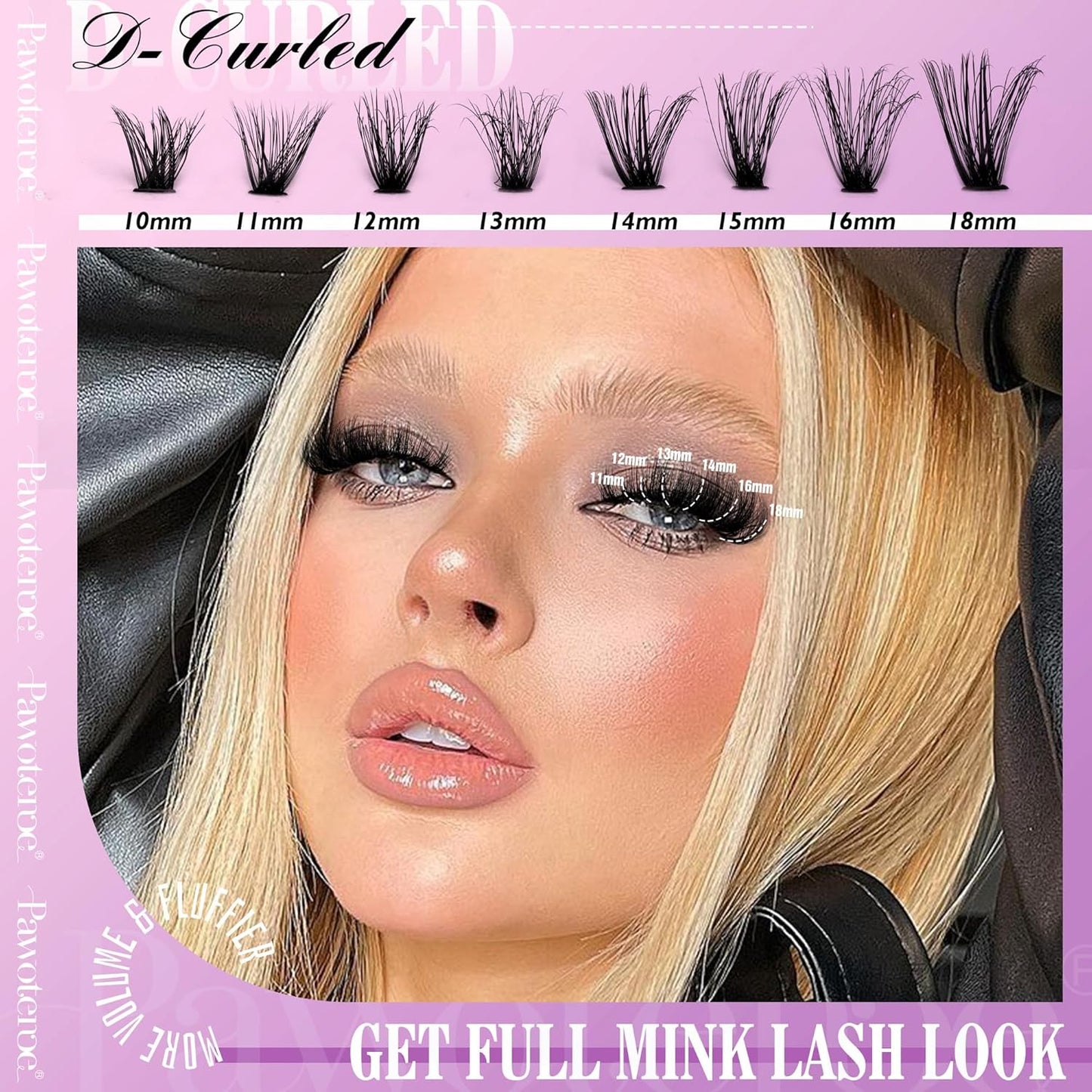 80D Full Volume Eyelash Clusters Kit | DIY Lash Extensions with Bond & Tweezers