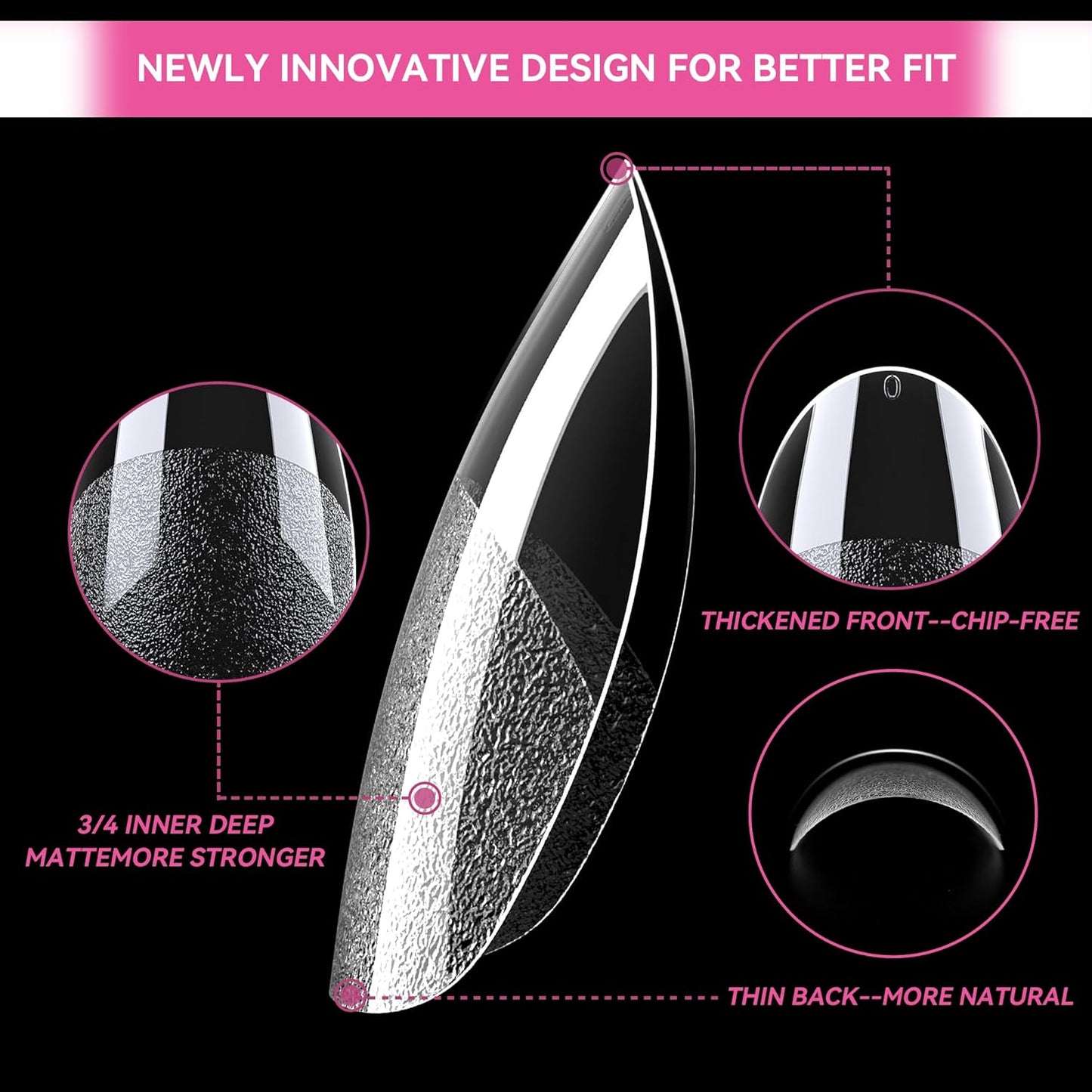 504Pcs Matte Soft Gel Toe Nail Tips | Full Cover for DIY Nail Extensions