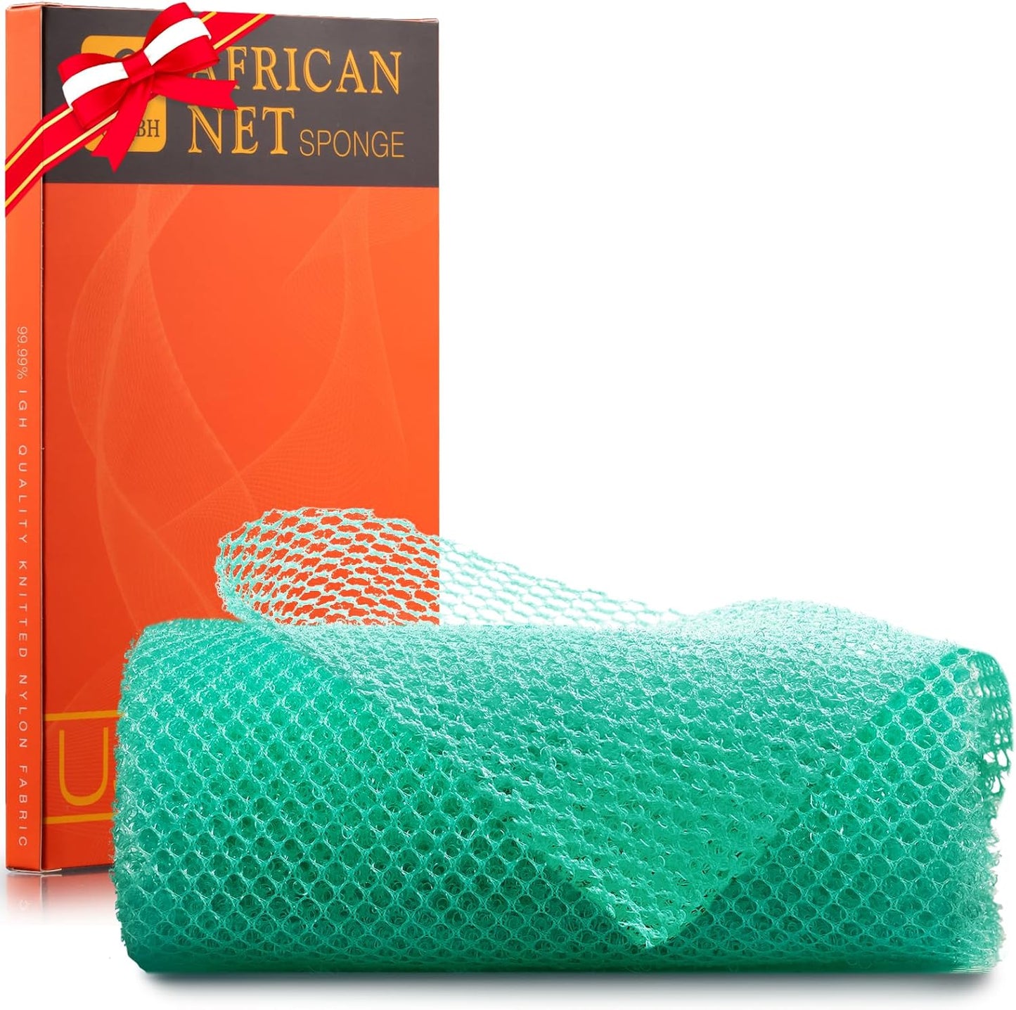 Exfoliating African Bath Sponge Set | 3-Piece Net Body Scrubber | Daily Use