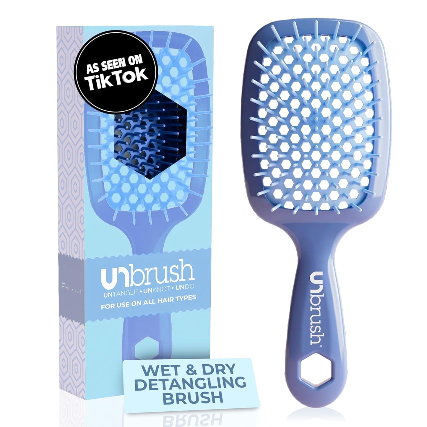 FHI Heat UNbrush Detangling Brush | Pain-Free for All Hair Types | Lightweight & Durable