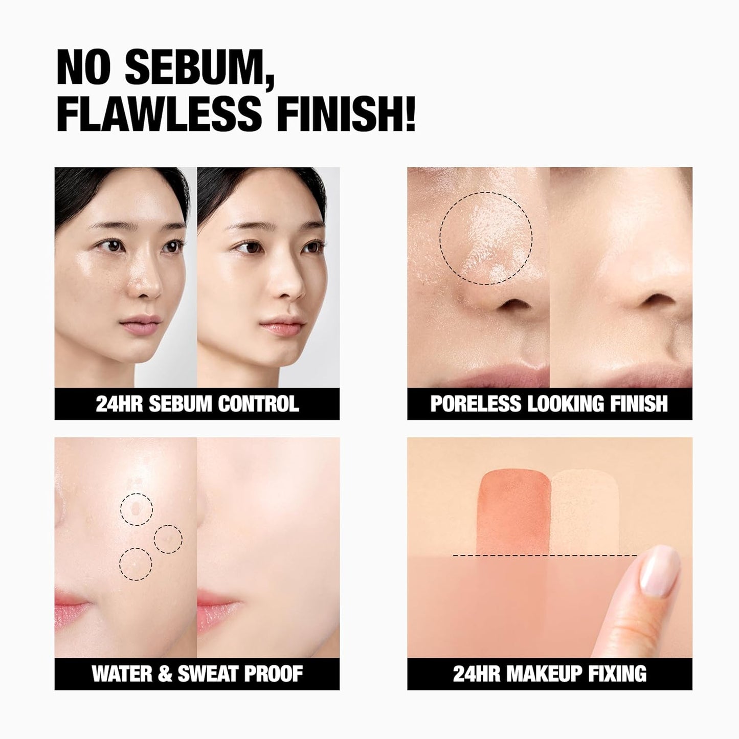 TFIT Translucent Set Finishing Powder - Sebum Control Face Loose Powder, Matte & Silky Finish, Lightweight, Long-lasting, Korean Makeup Setting Powder, 0.24 Oz. (03 Green, 0.24 Oz.)