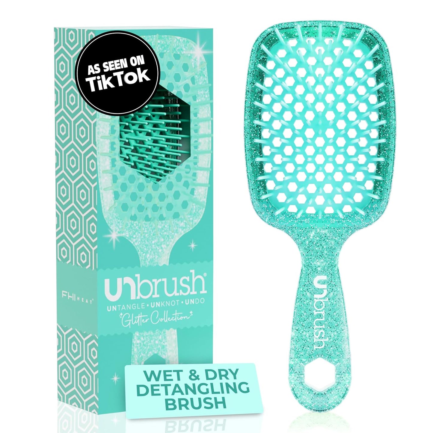 FHI Heat UNbrush Detangling Brush | Pain-Free for All Hair Types | Lightweight & Durable