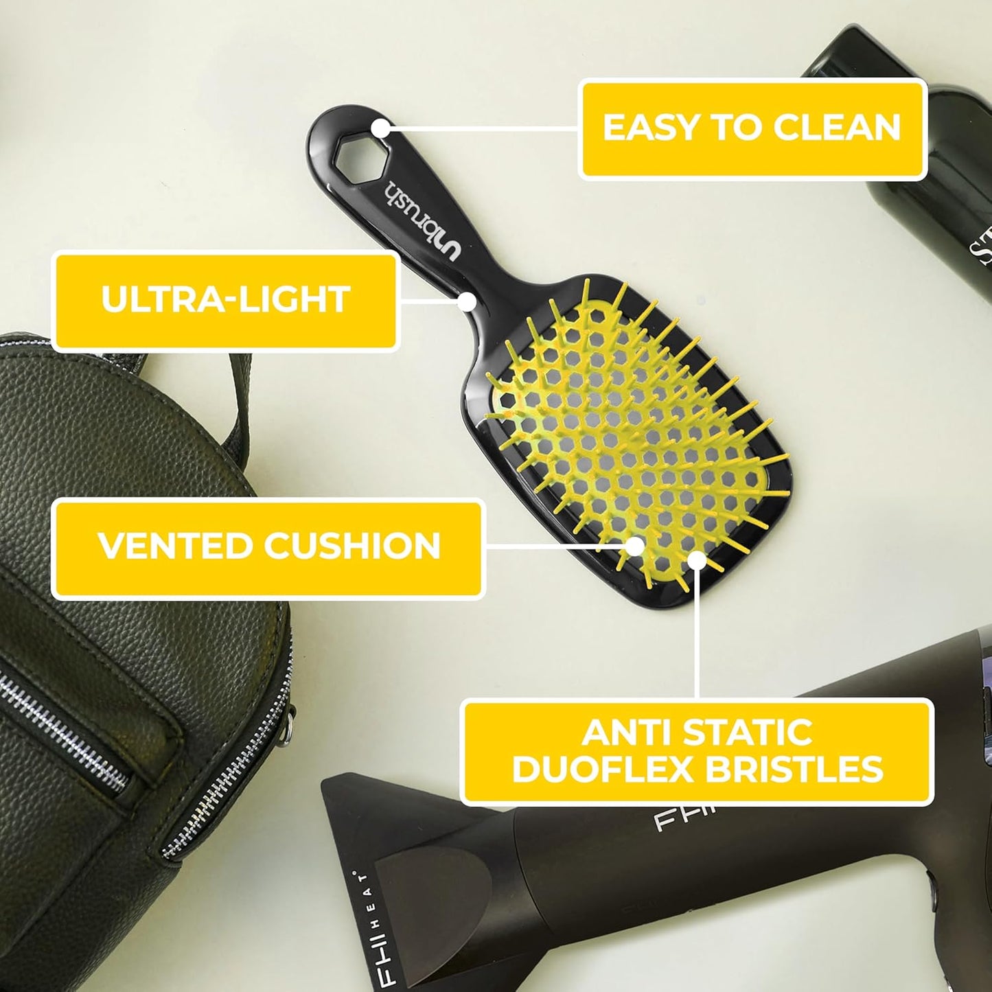FHI Heat UNbrush Detangling Brush | Pain-Free Brushing for All Hair Types