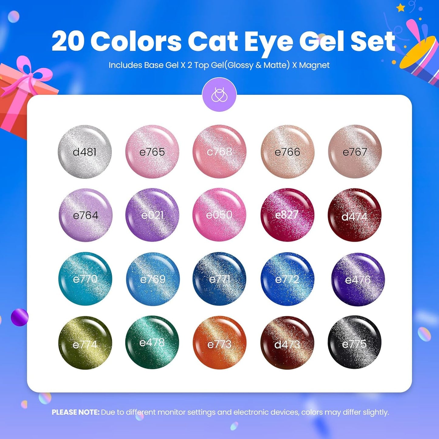 Beetles 36-Color Gel Nail Polish Set | Sparkle & Glitter | Manicure Kit for Women