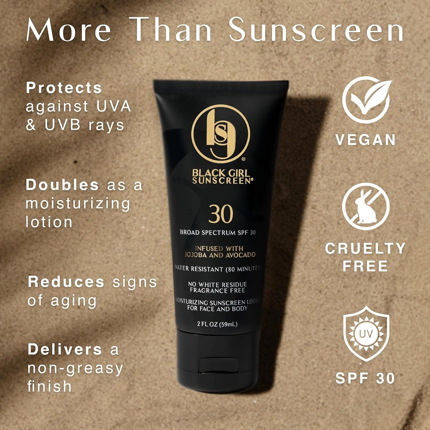 Moisturizing Sunscreen Lotion SPF 30 | No White Residue | For Melanin-Rich Skin