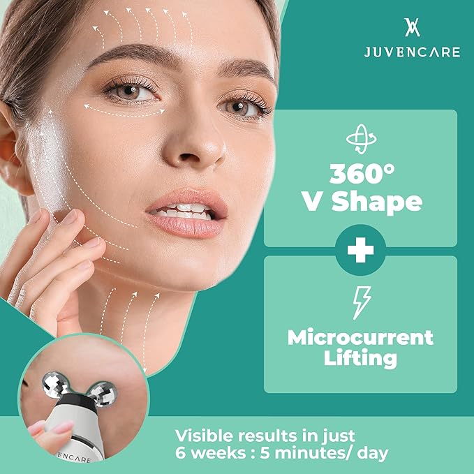 Microcurrent Facial Device- 6 in 1 Advanced Face Microcurrent Device- Microcurrent Facial Machine- Skin Care (Dark Green)