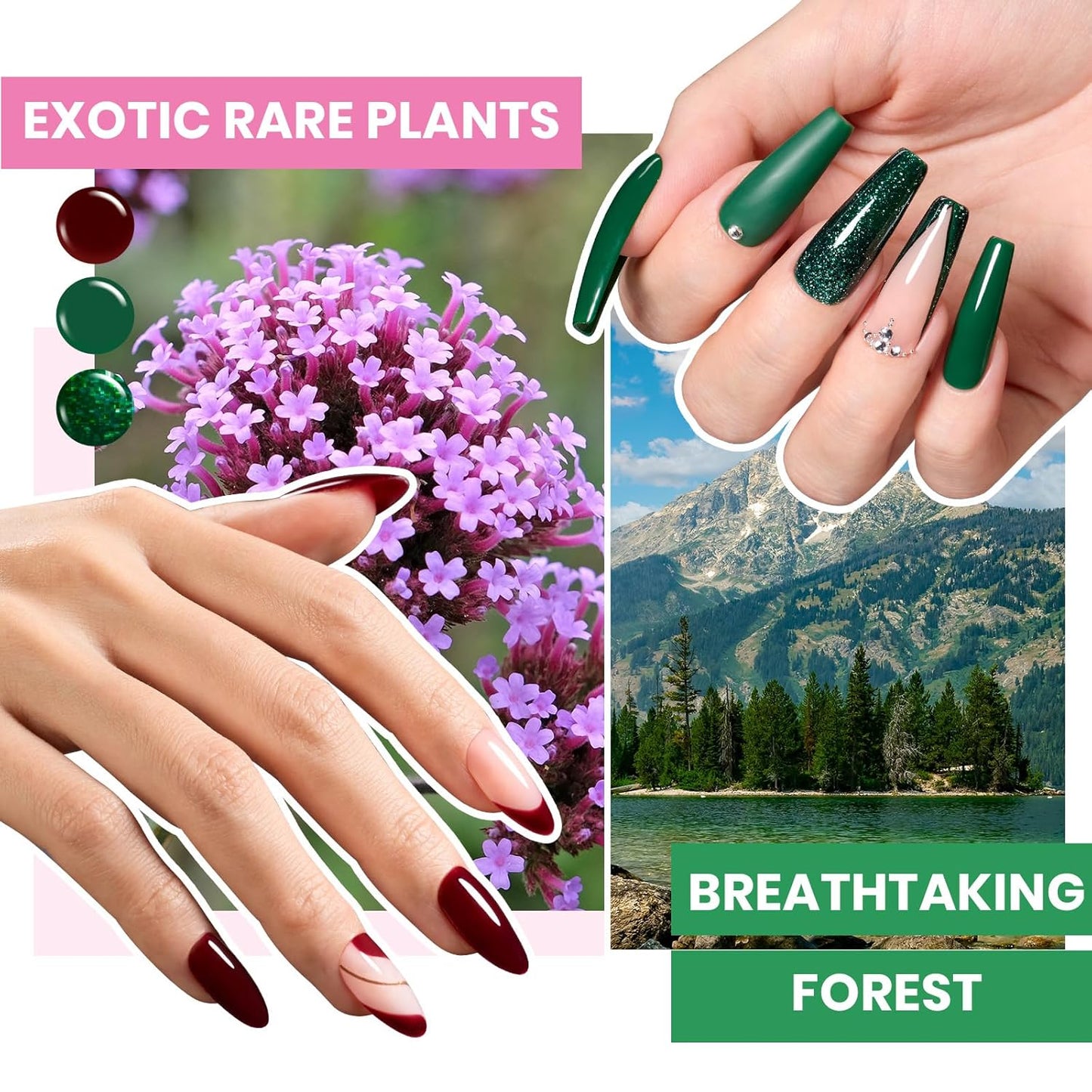Beetles 36-Color Gel Nail Polish Set | Sparkle & Glitter | Manicure Kit for Women