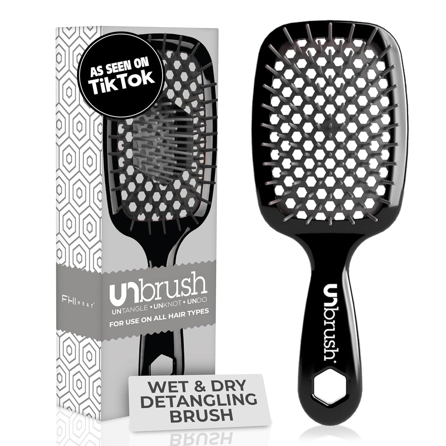 FHI Heat UNbrush Detangling Brush | Pain-Free for Wet & Dry Hair Types