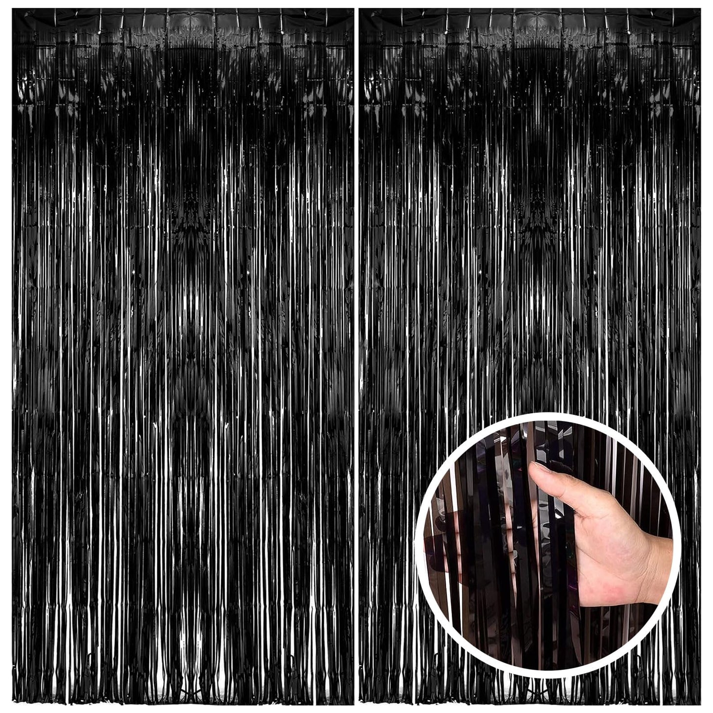 2 Pack Pink Backdrop Party Decorations Tinsel Curtain Party Backdrop Foil Fringe Birthday Decorations Photo Booth Streamer Backdrop Pink Theme Bachelorette Graduation Decor