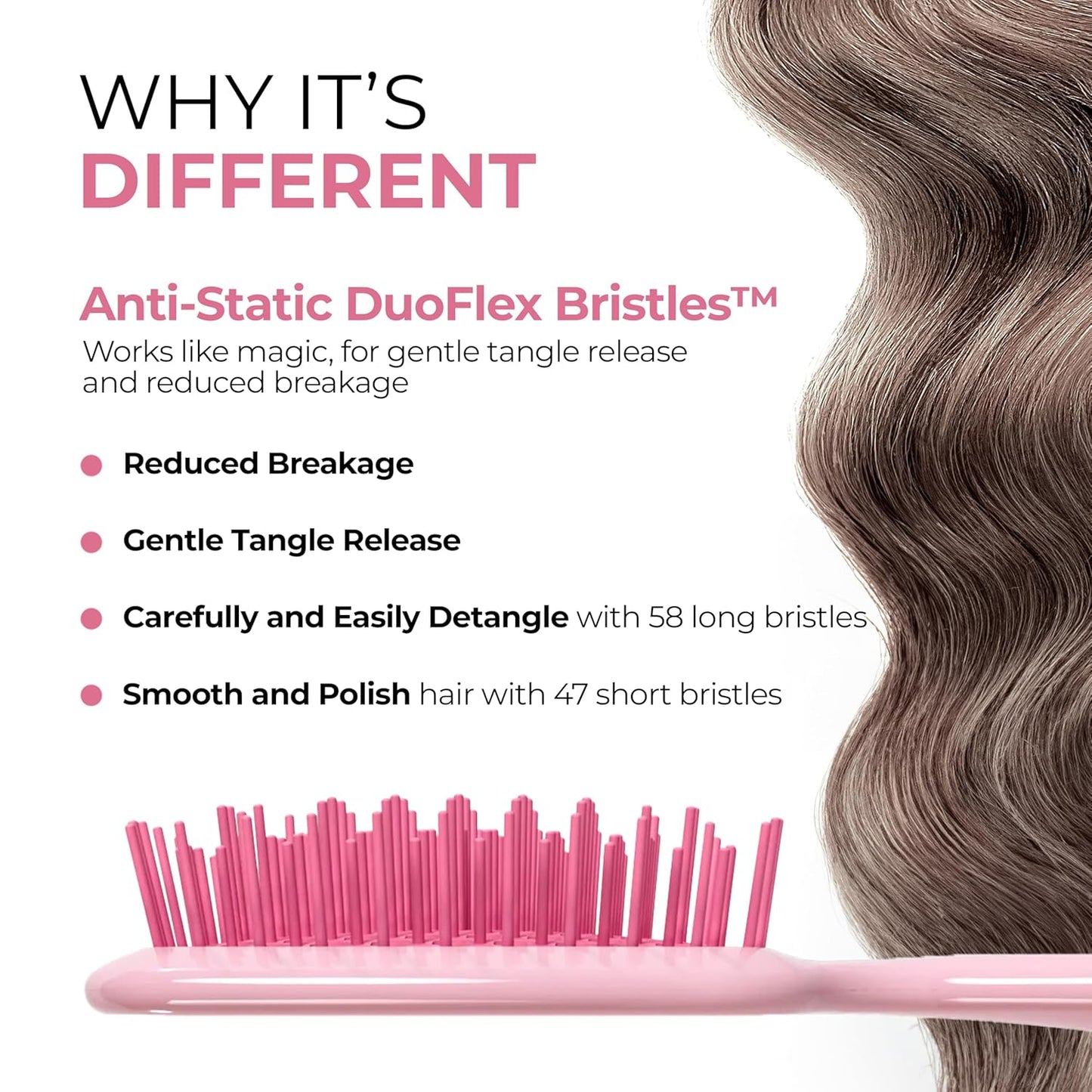 FHI Heat UNbrush Detangling Brush | Pain-Free for All Hair Types | Lightweight & Anti-Static
