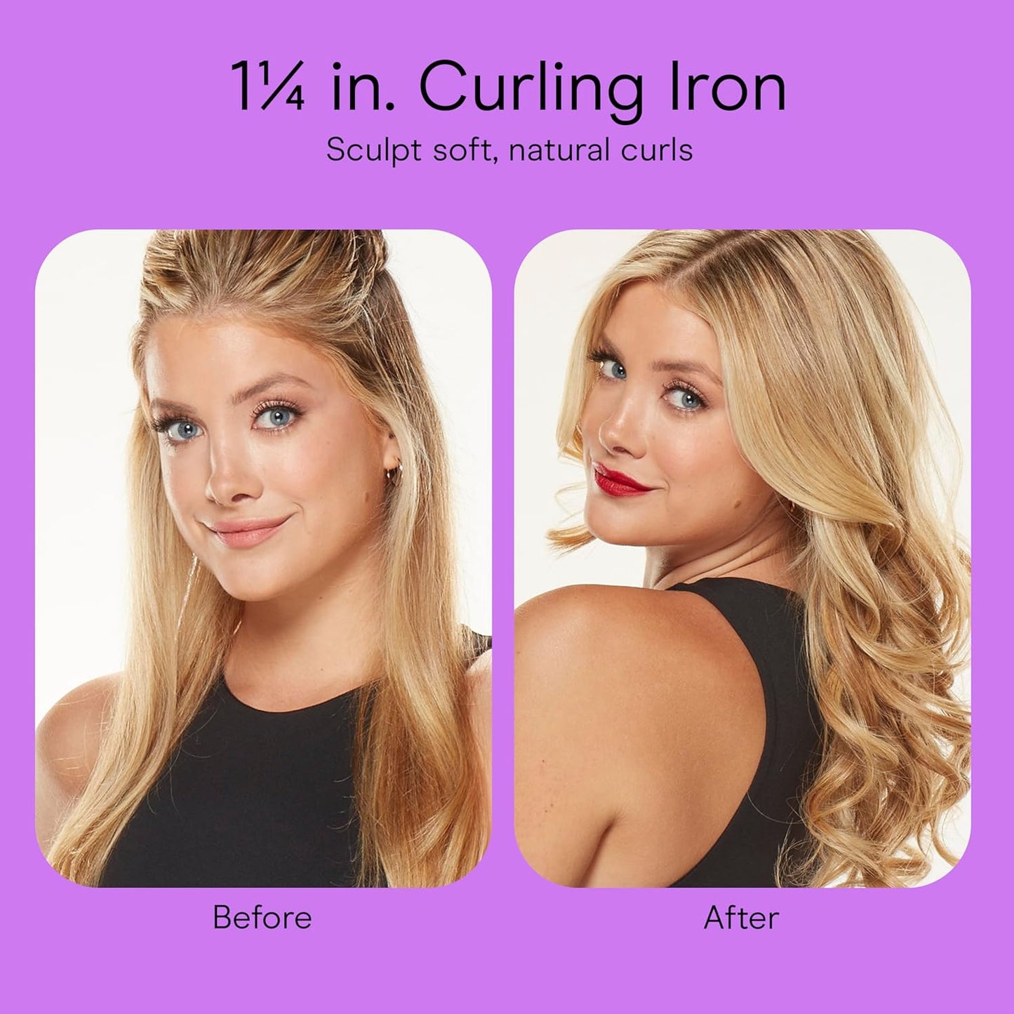 Conair Double Ceramic 1.5-Inch Curling Iron | Soft Waves for Medium/Long Hair