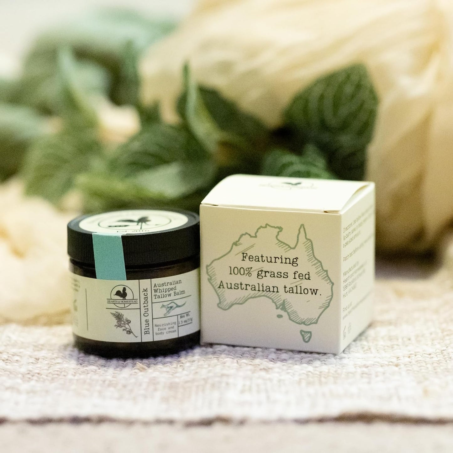 Organic Lavender Peppermint Whipped Tallow Balm | Handmade Body Butter - 1.3 Oz
