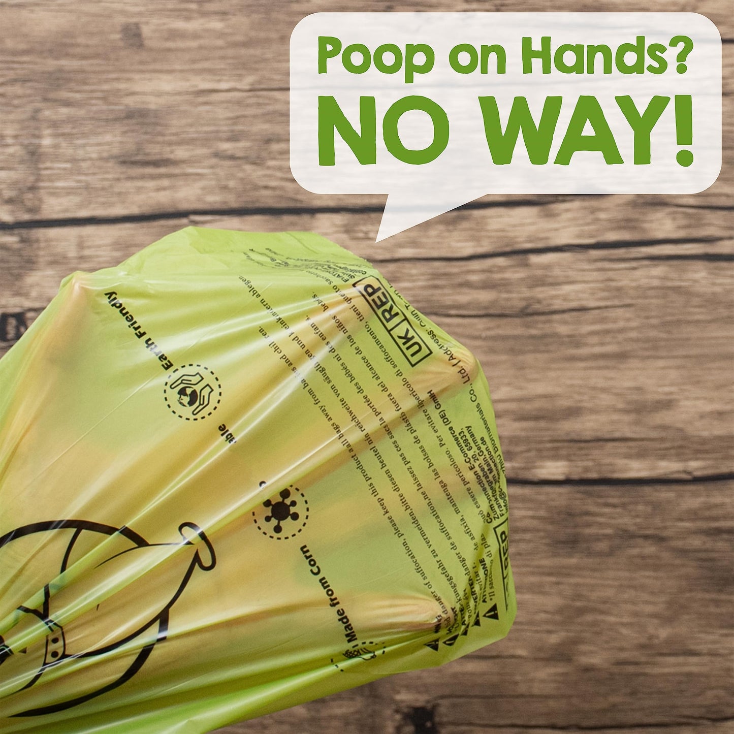 YORJA Dog Poop Bags Rolls, 720 Pet Waste Bags, 100% Leak Proof Extra Thick and Strong Corn Starch Blend