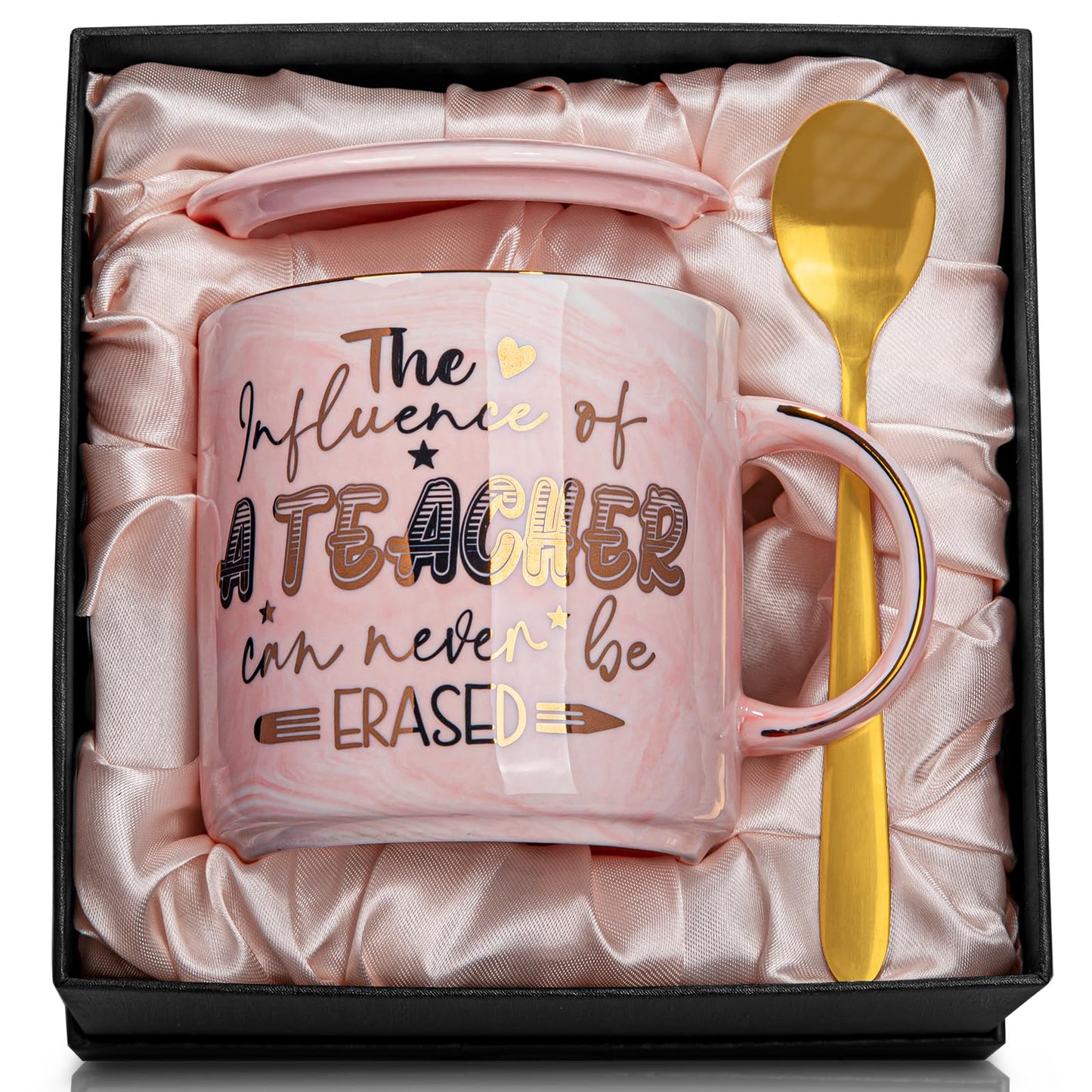 Best Friend Birthday Gifts for Women, Friendship Gifts for Women, Unique Birthday Valentines Day Gift Ideas for Her, Friends Female, Besties, BFF Ceramic Marble Coffee Mug Gift Box Printed Gold 14 oz