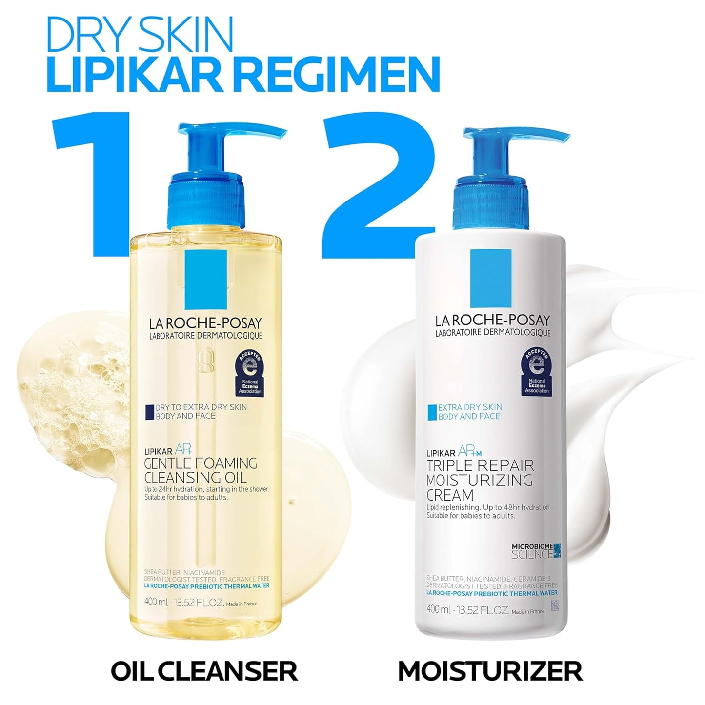 La Roche-Posay Lipikar AP+ Moisturizing Cream | Shea Butter & Niacinamide | For Dry, Sensitive Skin
