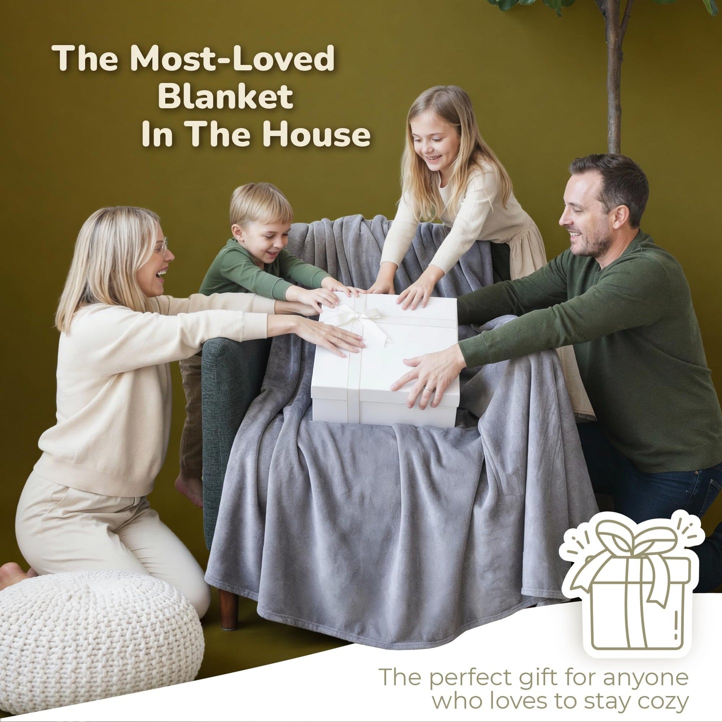 Super Blanky Wearable Blankets for Women, Adult Wearable Blanket Men, Valentine's Day Gifts for Her, Comfy Girlfriend Gift Top Christmas Gifts for Women, Wife Birthday Gift Ideas, Light Gray Blanket