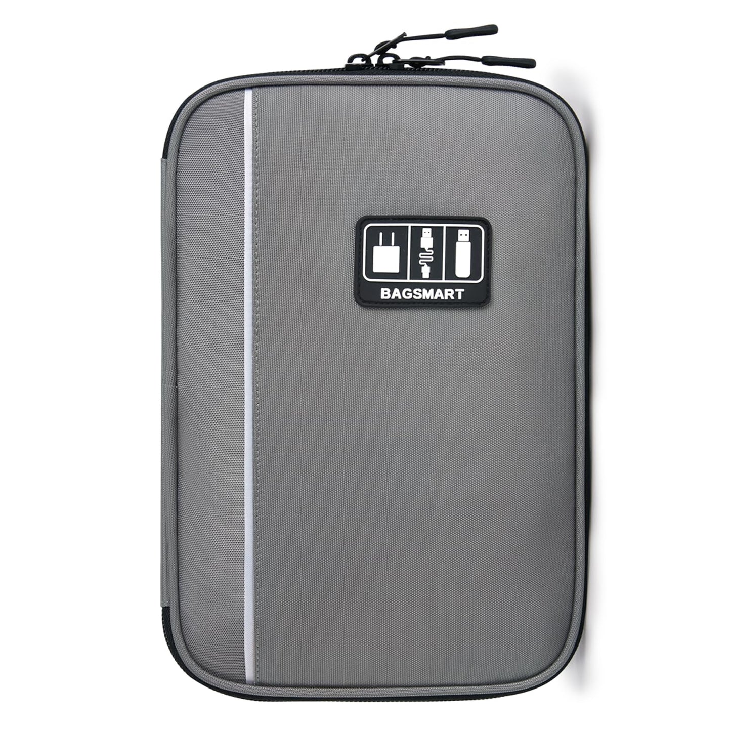 BAGSMART Electronics Travel Organizer Case, Tech Accessories Cord Storage Bag for Phone, Power Bank, SD Card, Cables, Black