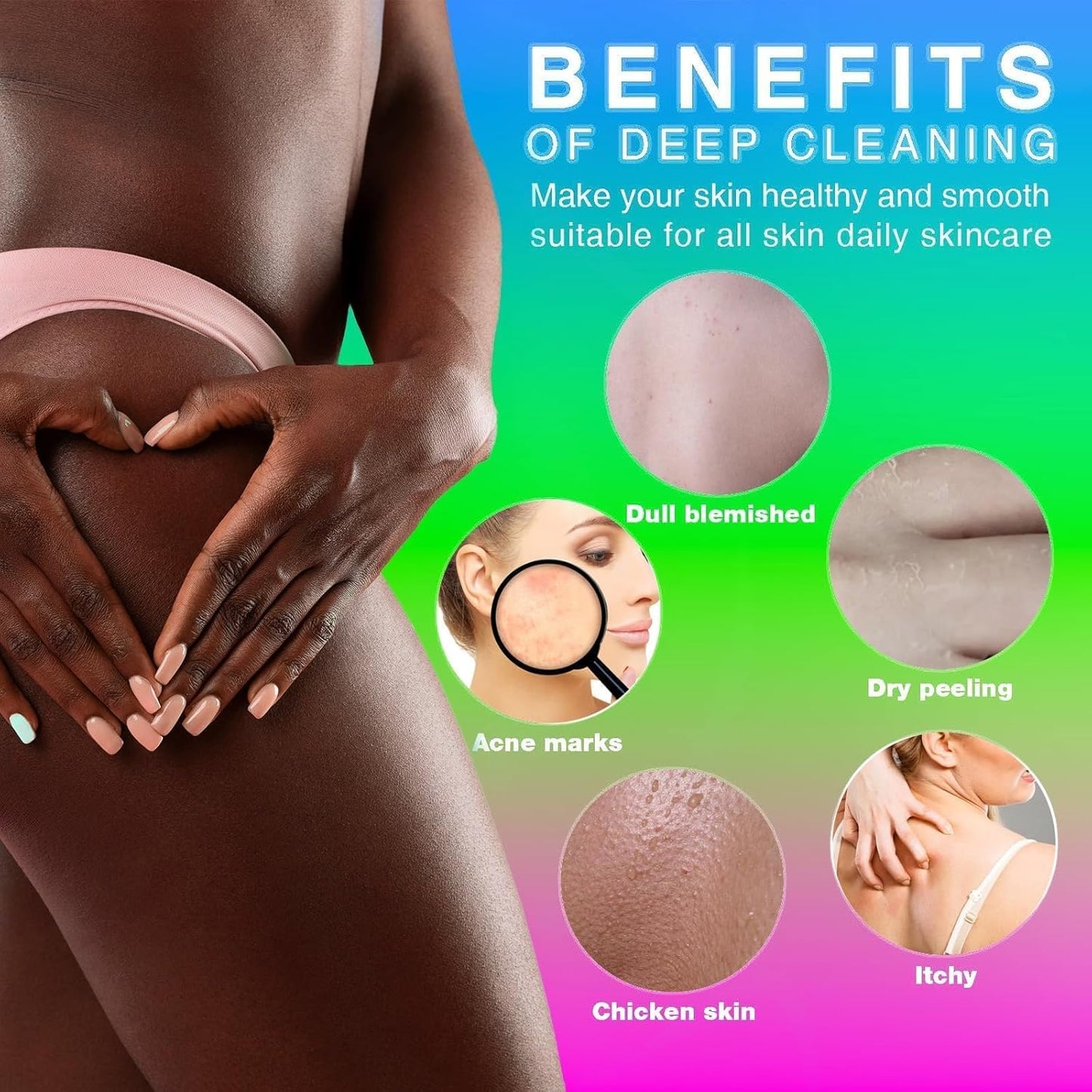 Exfoliating African Bath Sponge Set | 3-Piece Net Scrubber for Daily Use