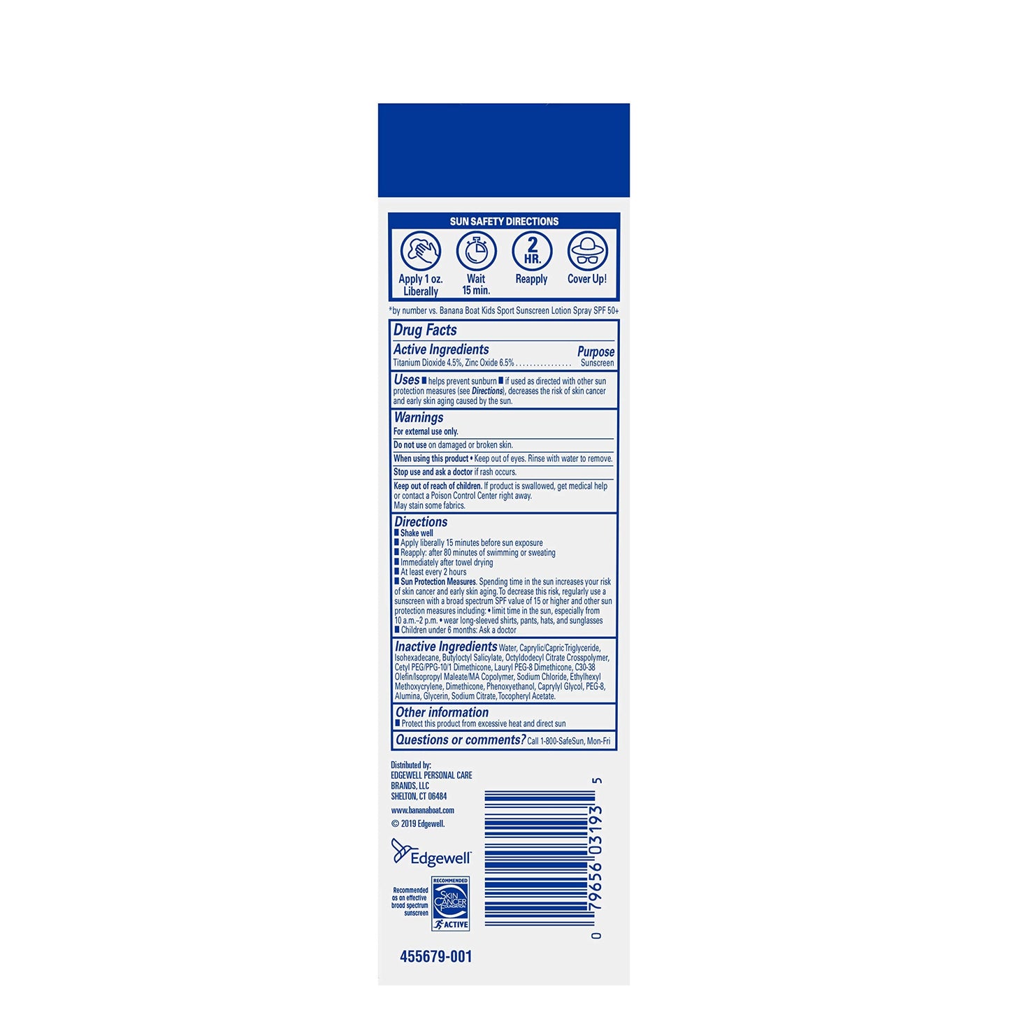 Banana Boat 100% Mineral Kids Sunscreen Lotion SPF 50, Twin Pack | Banana Boat Mineral Sunscreen for Kids, Childrens Sunblock SPF 50, Oxybenzone-Free, 6oz each (Pack of 2)
